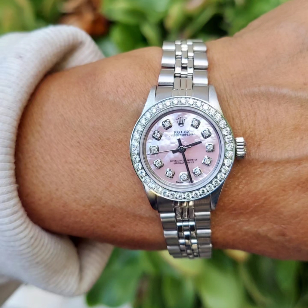Rolex Ladies Oyster Perpetual Steel Diamond Jubilee 25mm